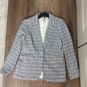 Oversized twill blazer